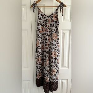 World Market Floral Jumpsuit, Brown/Pink, Women’s Size S/M